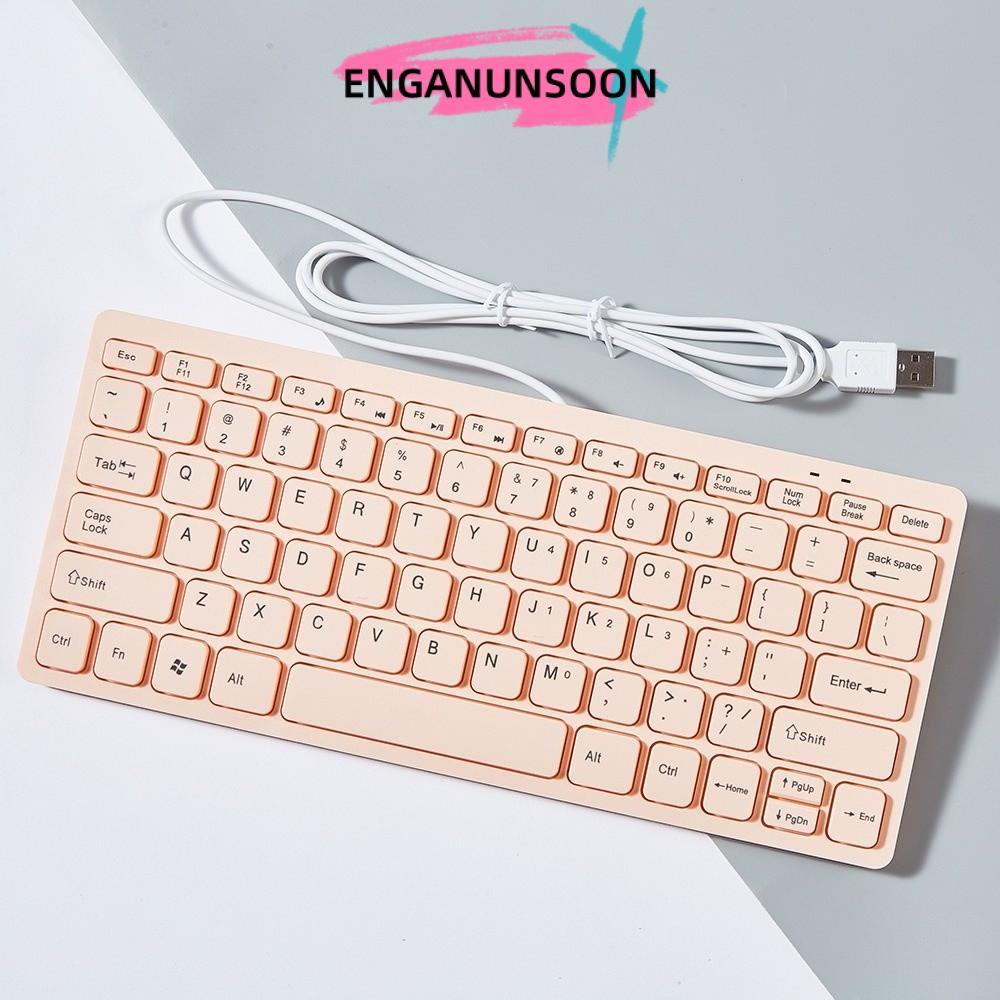 Bàn phím máy tính ENGANUNSOON, Bàn phím có dây tắt USB, Plug Play Slim Nhẹ 78 phím Bàn phím Máy tính