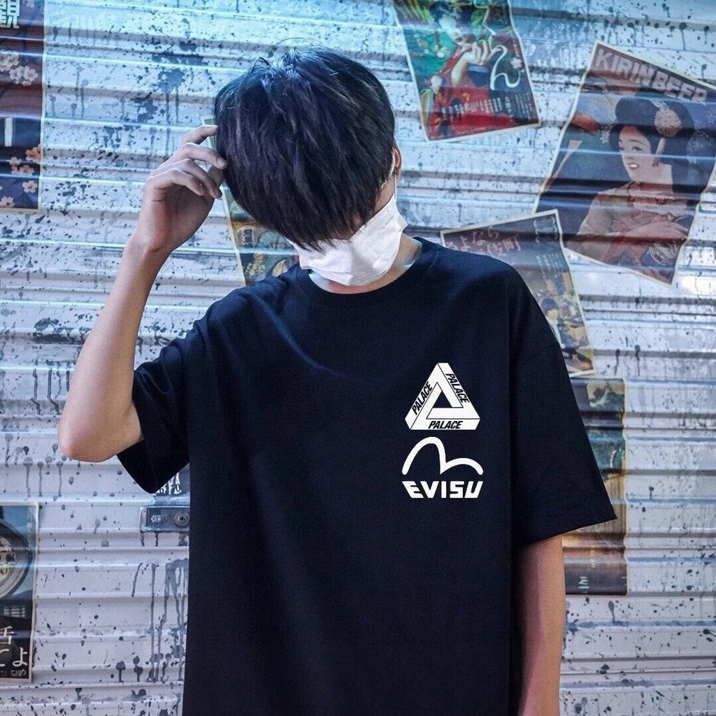 Áo sơ mi nam EVISU cổ điển size 6XL, thiết kế thoáng khí, màu sắc tương phản