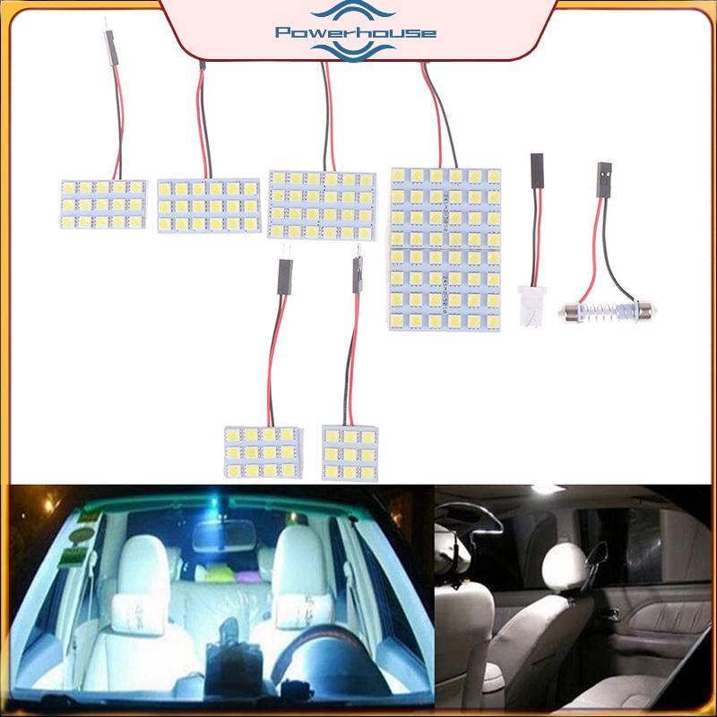 POWER Nội thất ô tô 5050 đèn led trắng bảng đèn smd t10 festoon vòm ba9s 12v 5w.