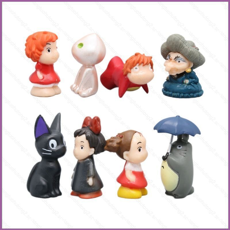 HT2 8 Chiếc Ponyo Trên Vách Đá Nhân Vật Hành Động Ponyo Totoro Zeniba Ogino Chihiro Búp Bê Đồ Chơi T