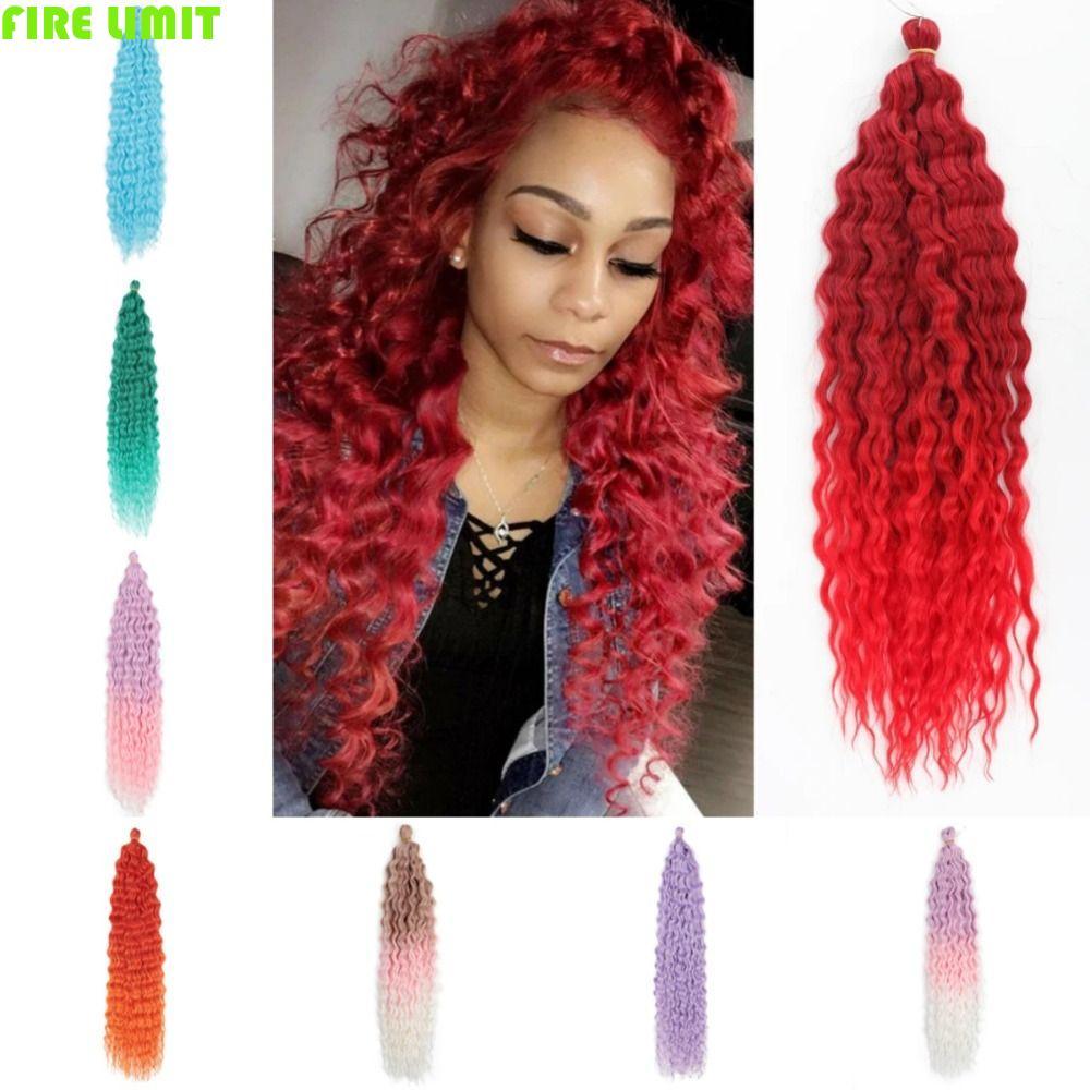 Tóc tổng hợp uốn sóng nước, Twist Crochet và sóng deep, phù hợp làm tóc giả braids