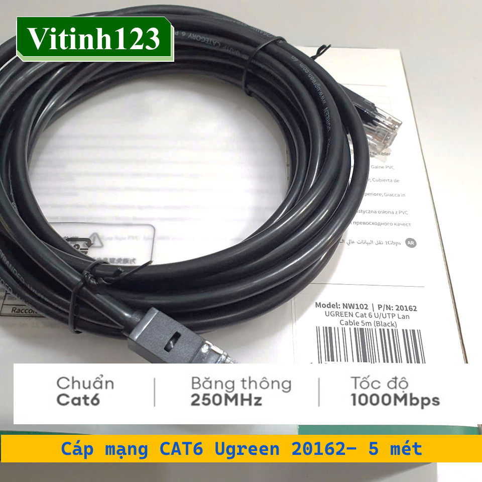 Dây mạng Cat6 Ugreen 20159, 20161, 20162, 20163, 20164,20165, 11203, 11204, 11205, 11207, 11206