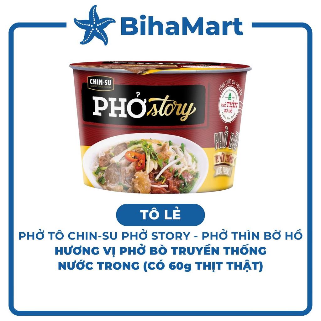 [TÔ LẺ] - MASAN - Chin-su Phở Story tô (có thịt thật) hương vị Phở bò, Chinsu Phở bò Story tô, Phở T