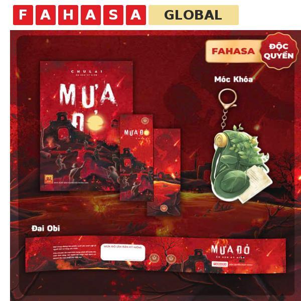 Sách - Mưa Đỏ - Ấn Bản Kỷ Niệm - Bìa Cứng - Tặng Kèm Bookmark + Móc Khoá Balo Mũ Cối - Độc Quyền Fah