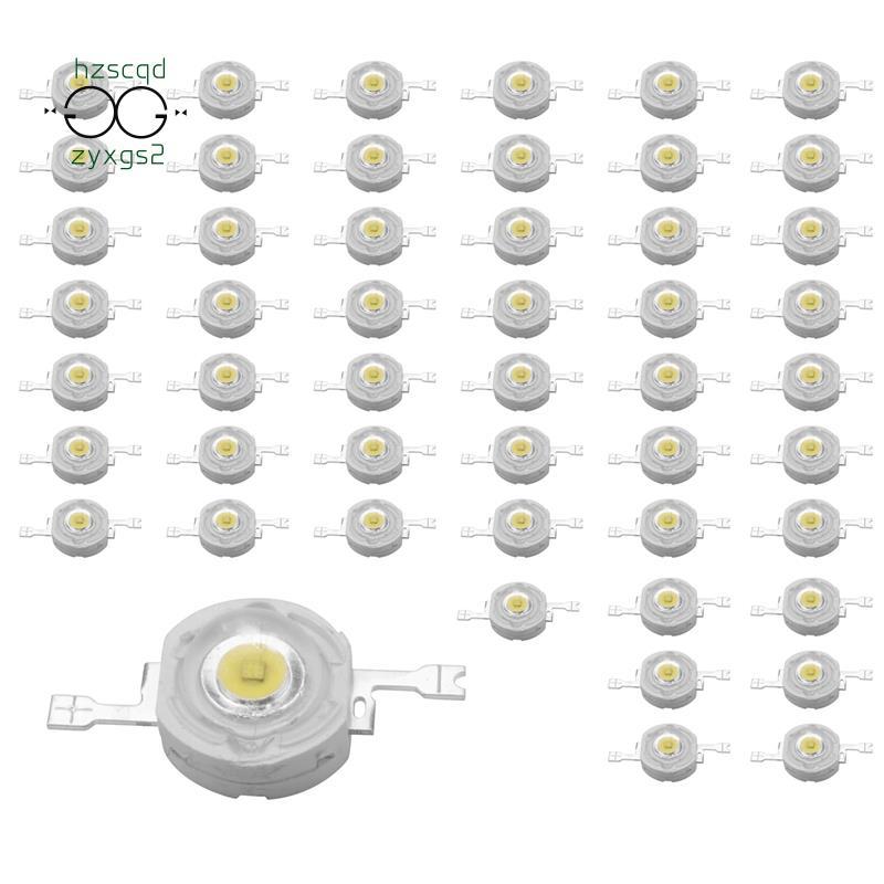 50 Chiếc 1W Diode Công Suất Cao Trắng Mát Hạt Led 1 Watt Chip Đèn 3V-3.4V