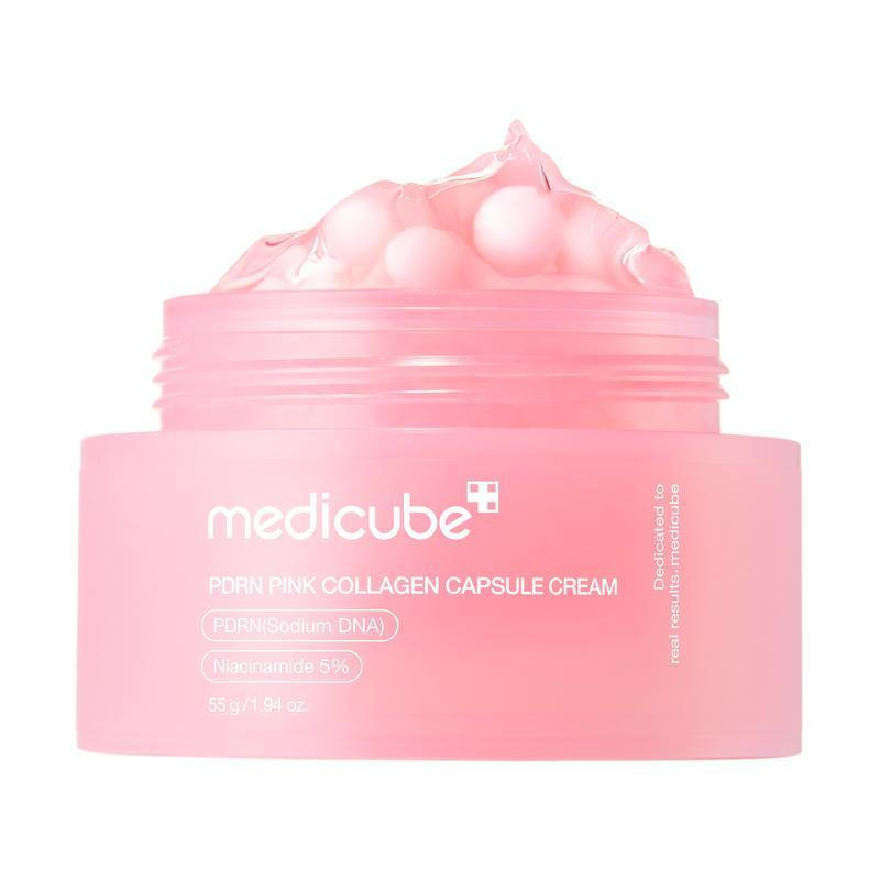 [medicube] PDRN Pink Collagen Capsule Cream | Pink Boba Cream | Salmon DNA, Niacinamide for Uneven S