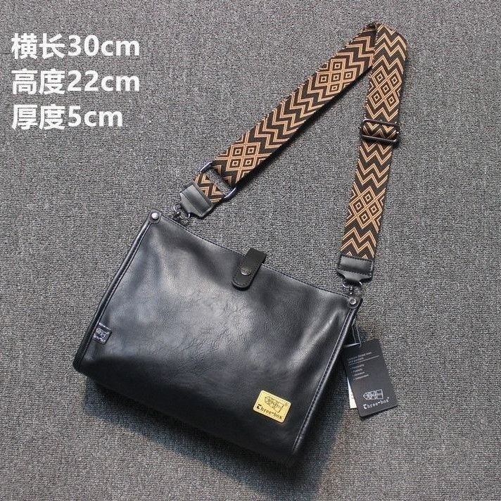 Túi Nam Hồng Kông Túi Đeo Vai Cặp Ba Lô Nhỏ Da Thật Túi Nam Kinh Doanh Retro Hợp Thời Trang Túi Messenger 03.01