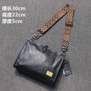 Túi Nam Hồng Kông Túi Đeo Vai Cặp Ba Lô Nhỏ Da Thật Túi Nam Kinh Doanh Retro Hợp Thời Trang Túi Messenger 03.01