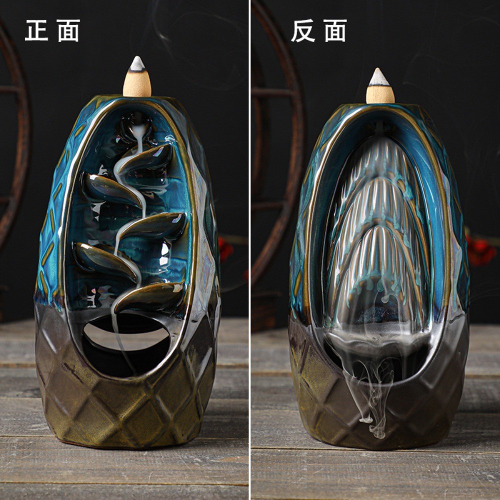 Nhà Sáng Tạo Gốm Trái Phải Fengyuan Gỗ Đàn Hương Hai Mặt Chảy Ngược Hương Đồ Trang Trí