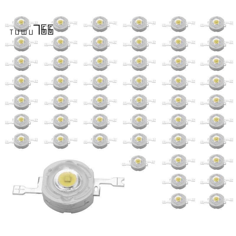 50 Chiếc 1W Diode Công Suất Cao Trắng Mát Hạt Led 1 Watt Chip Đèn 3V-3.4V