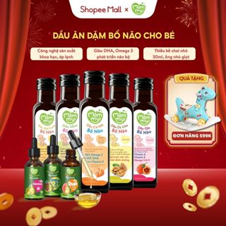 Dầu ăn dặm cho bé Mămmy 5 loại giàu DHA & Omega 3-6-9 cá hồi, hạt lanh, Olive, gấc, óc chó, chiên xào