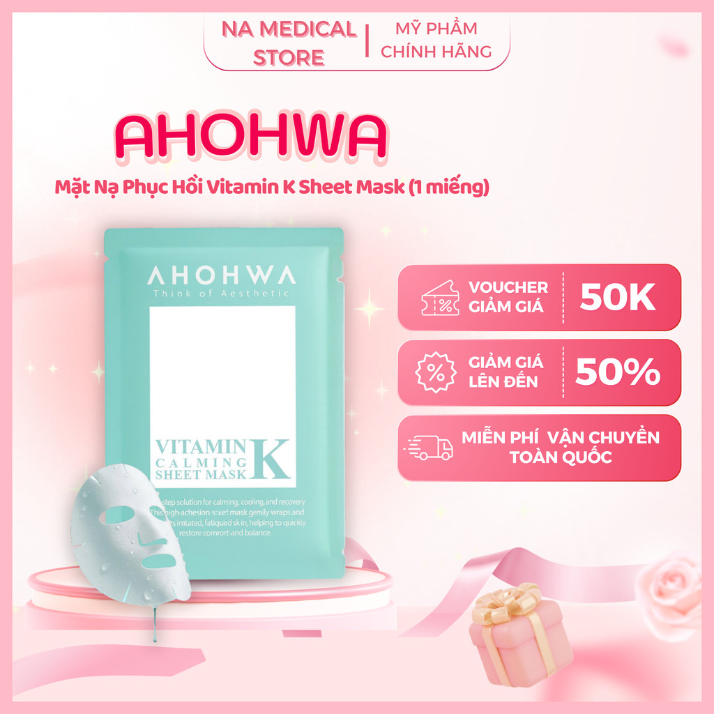 Mặt Nạ Cấp Ẩm Phục Hồi Vitamin K AHOHWA Vitamin K Calming Mask