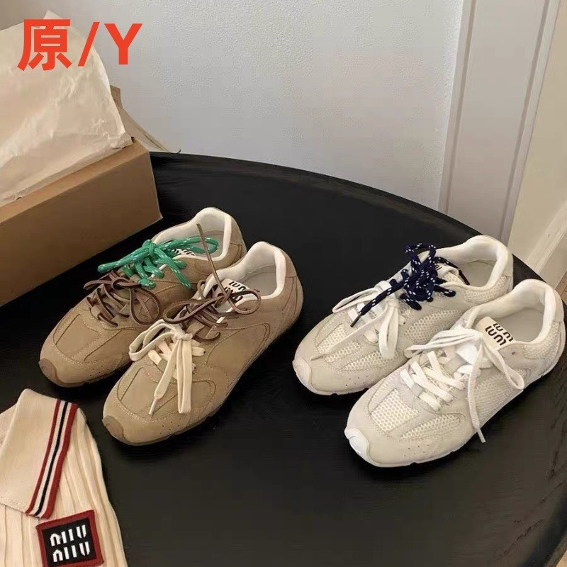 Giày tập luyện bằng da thoáng khí, phong cách cổ điển - Miu Home