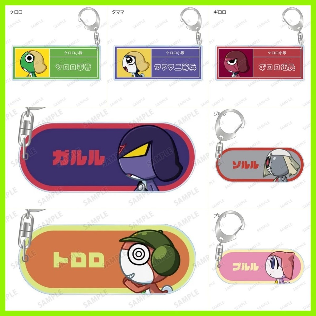 Móc khóa Keroro Gunso Chú Ếch Keroro Anime Acrylic trong suốt trang trí túi xách balo Standee mini d