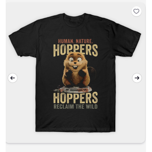 Phim hoạt hình [Hoppers] Mabel / Tom Lizard / Mabel and King George đồ họa Áo thun ngắn tay cổ chữ O