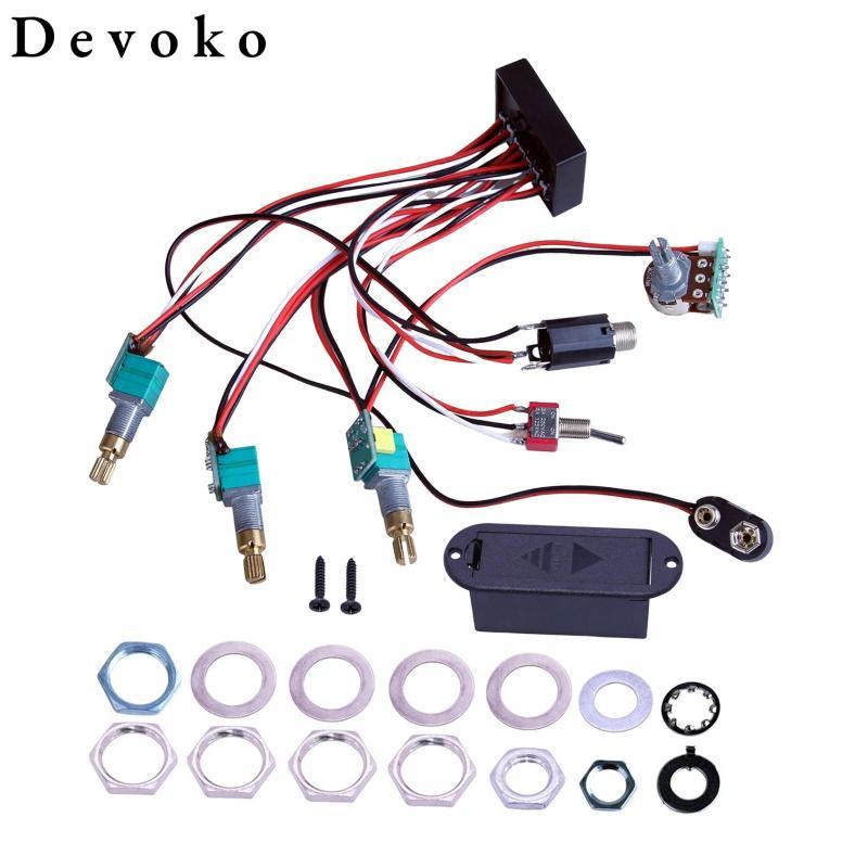 Điện Bass Bán Tải Phụ Kiện Bass EQ Equalizer Điện Bass Preamp Guitar Bass Bán Tải Cho Bass Pickup Ba