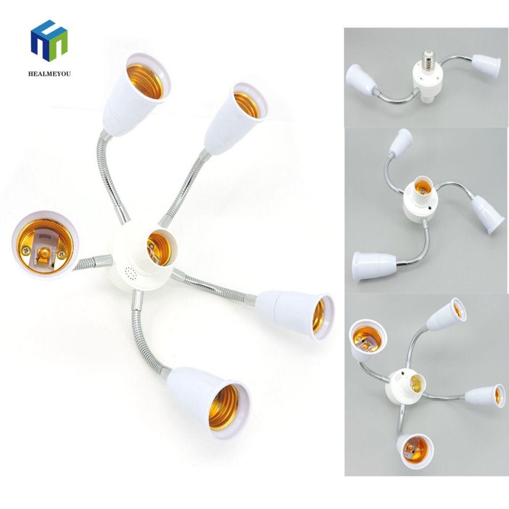 Bộ chia ổ cắm đèn HEALMEYOU E27, có ống nối dài E27 sang E27 E27 Bộ chuyển đổi giá đỡ đèn, Phụ kiện 