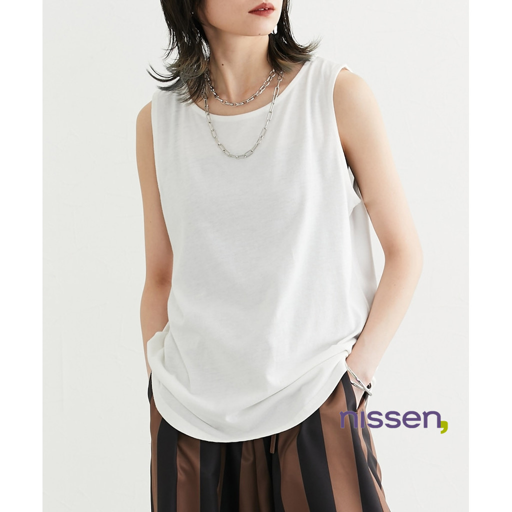 [Vận chuyển từ Nhật Bản] nissen_Boat neck tank top [Soiunique]