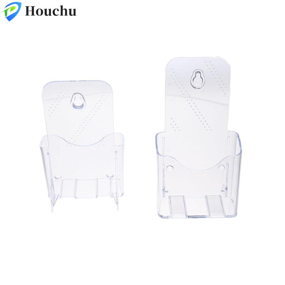 HOUCHU A6 Brochure Holder, Acrylic Nhựa Pamplet Holder, Văn Học Di Động Trong Suốt Mặt Bàn Treo Tườn