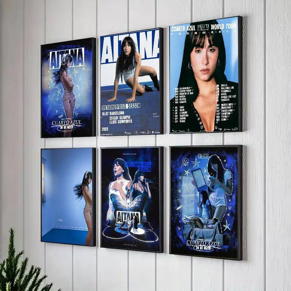 Ca Sĩ Aitana Oca Cuarto Azul Poster Cho Phòng Khách Phòng Ngủ Văn Phòng Thanh Nghệ Thuật Treo Tường 