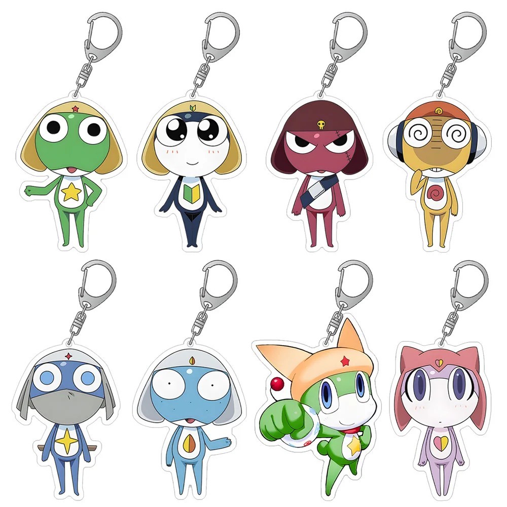 Móc khóa Acrylic Anime Keroro Gunso Chú ếch Keroro Tamama Tororo Zoruru Pururu phụ kiện trang trí tú