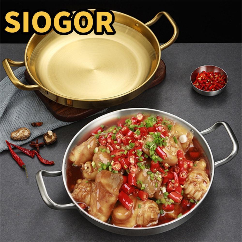 SIOGOR Nấu ăn tại nhà Nồi nước sốt bằng thép không gỉ Paella Pan