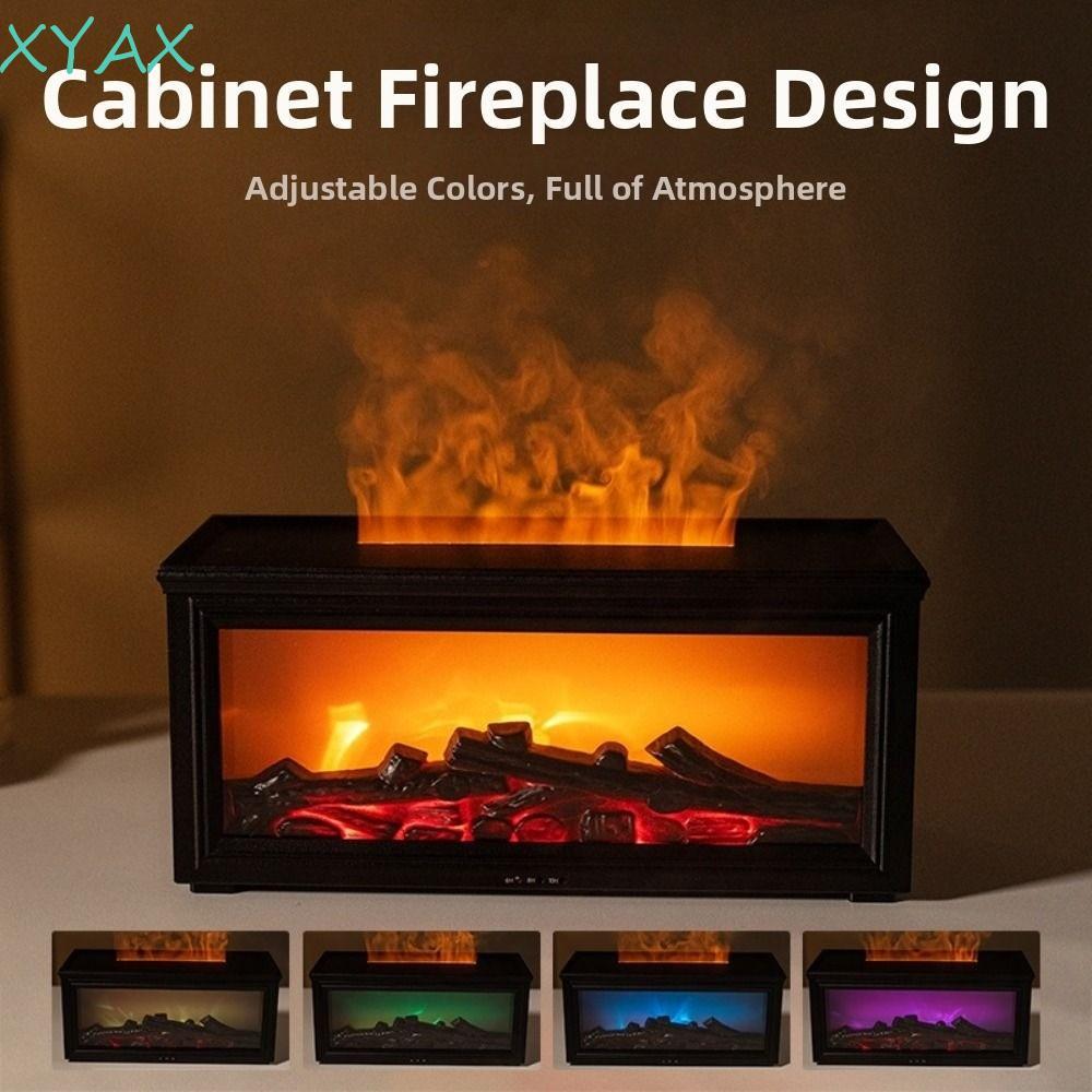 Máy tạo độ ẩm không khí lò sưởi XYAX, Chức năng hẹn giờ yên tĩnh Máy tạo độ ẩm không khí ngọn lửa đầy màu sắc, Máy phun lửa mô phỏng có đèn LED & Điều khiển từ xa Máy phun sương mát mẻ Trang trí nội thất