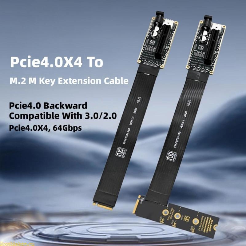 Doublebuy M Key Nvme To PCIe4 0 Dây mở rộng thẻ đồ họa Bảng truyền dữ liệu tốc độ đầy đủ cho 2230 22