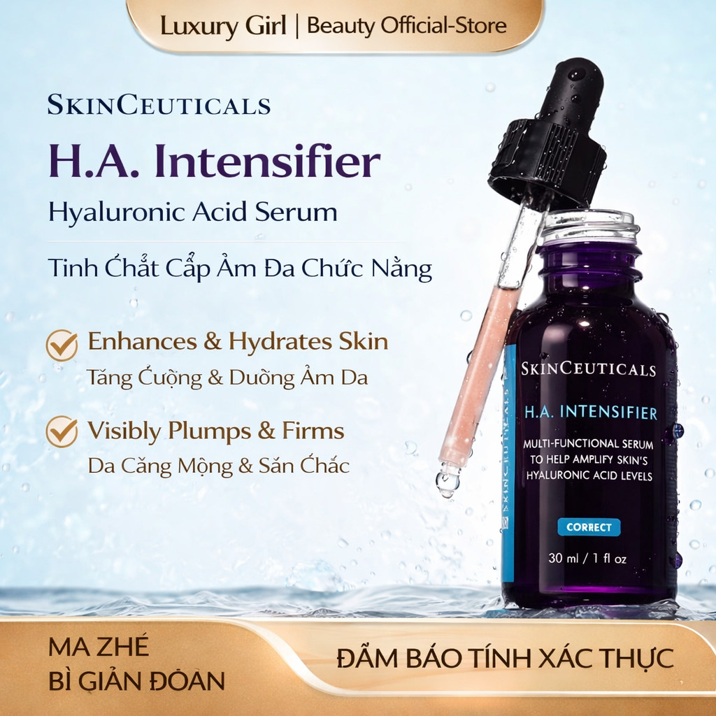 Tinh Chất Hyaluronic Acid (HA) Cấp Ẩm Giúp Da Căng Mịn, Bóng Mượt và Săn Chắc SkinCeuticals H.A. Int