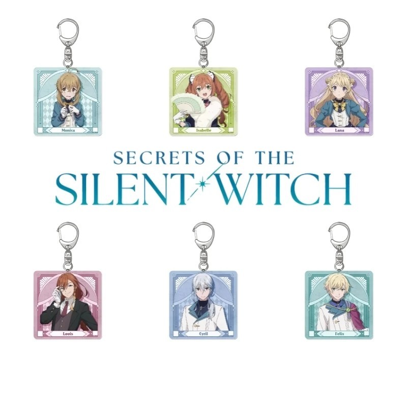 Móc khóa Anime Secrets of the Silent Witch Acrylic Monica Everett Isabelle Lana Cyril Louis Felix tr