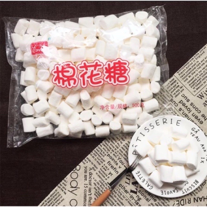 1kg Kẹo Marshmallow trắng làm kẹo Nougat, hạnh phúc