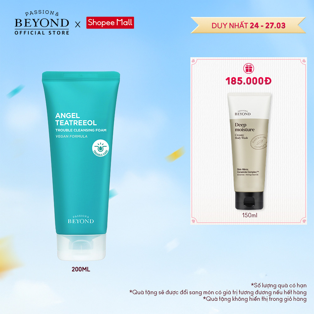 [Beyond Official] Sữa rửa mặt tràm trà thuần chay Beyond Angel Teatreeol Cleansing Foam 200ml