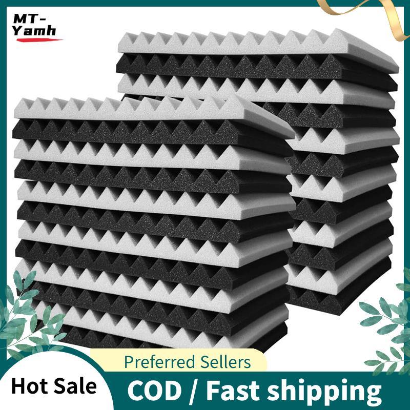24 Chiếc Acoustic Foam Board, Studio Wedge Tile, Acoustic Foam Cách Âm Kim Tự Tháp Phòng Thu Điều Tr