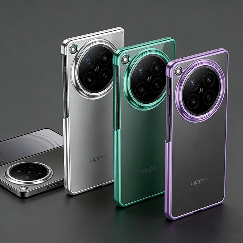 Ốp bảo vệ mạ điện trong suốt mỏng sang trọng cho OPPO Find N6 oppo find N5 N3 Slim Ultra Thin Vỏ điệ