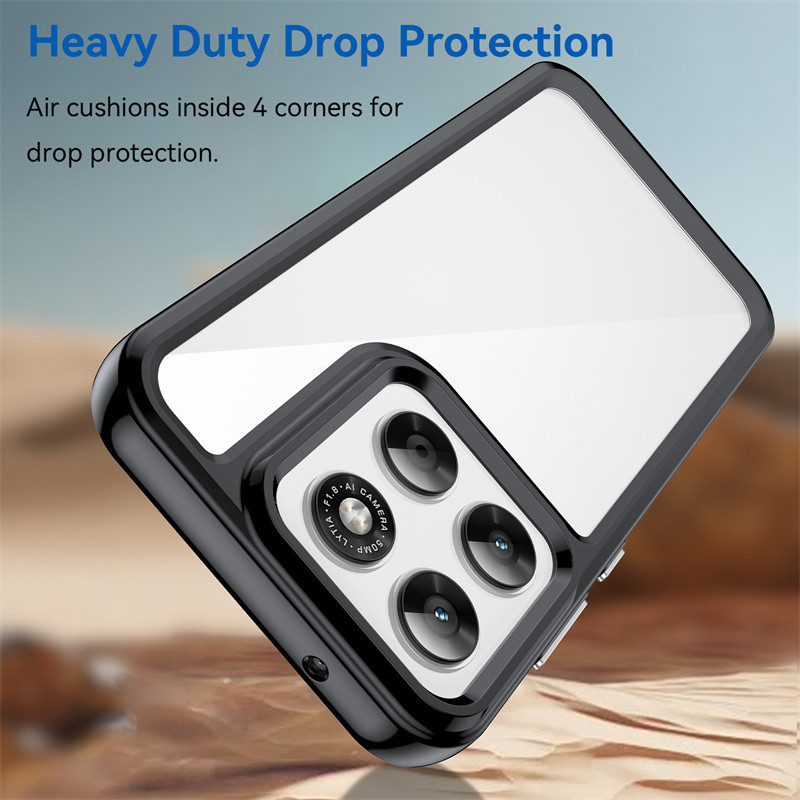 Dành Cho Motorola Moto G67 G77 Ốp Lưng Silicon TPU Chống Sốc Với PC Cứng Trong Suốt Vỏ Điện Thoại Ốp