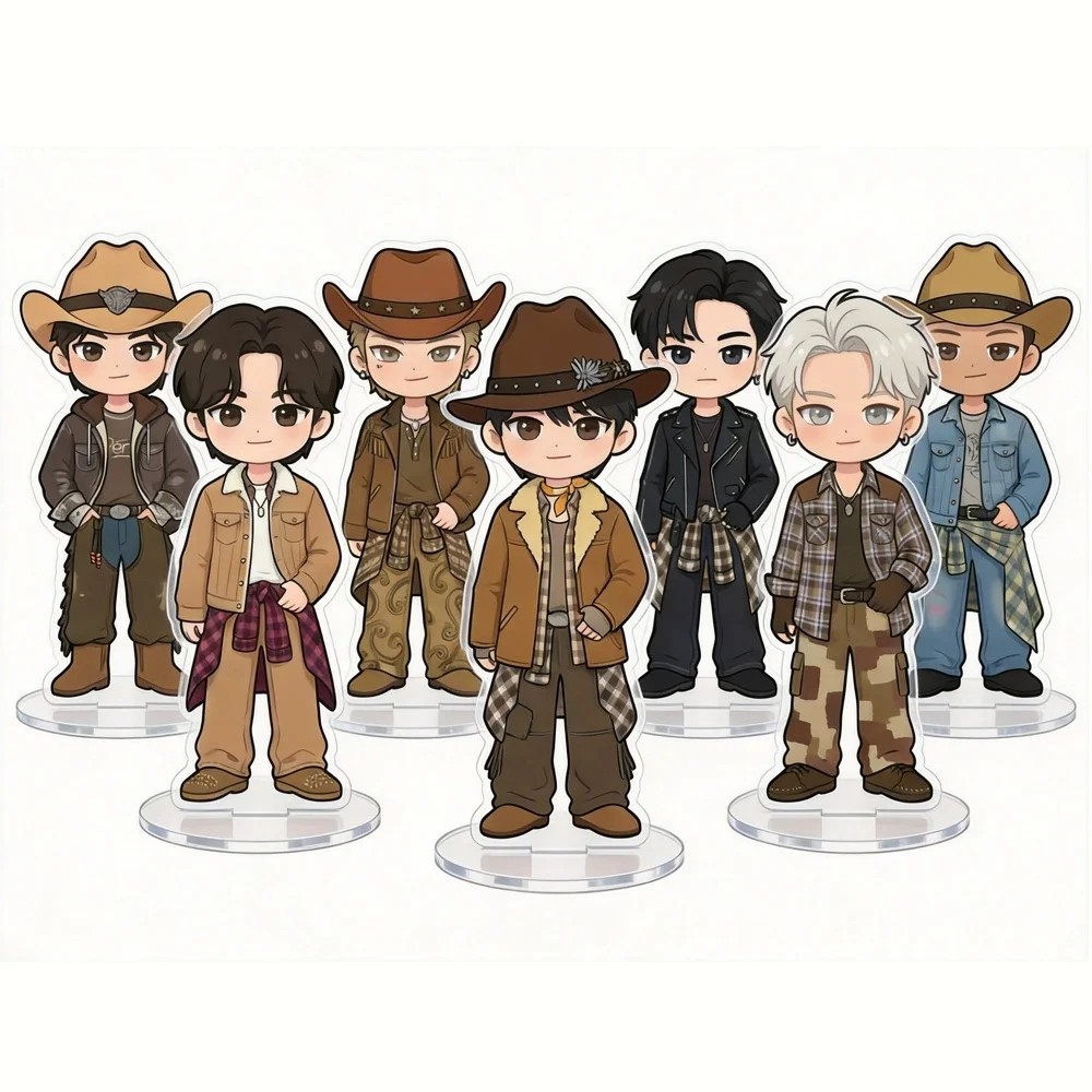 Standee Enhypen mô hình mica Acrylic Cowboy decor bàn học Jungwon Jake Jay Sunoo Niki Heeseung Sungh