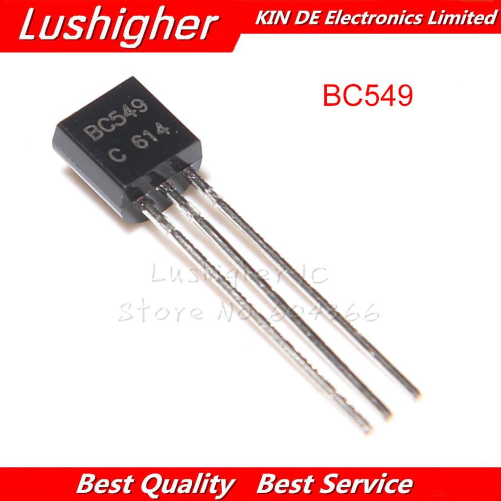 100 CÁI BC549 TO92 549C BC549C TO-92 0.1A 30V Transistor