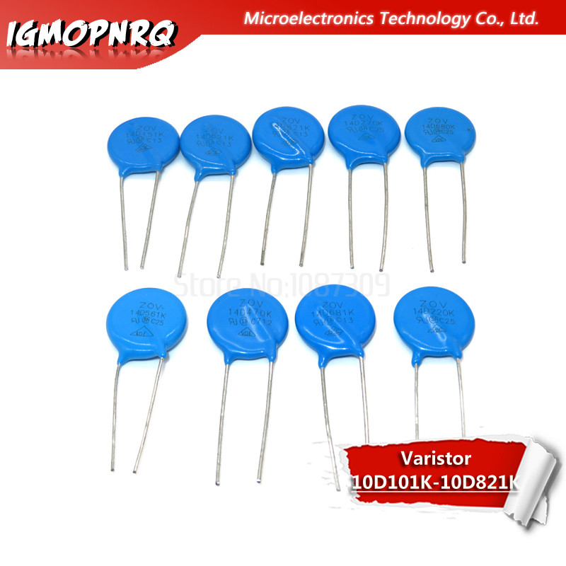 10 Chiếc Varistor 14D151K 14D201K 14D220K 14D221K 14D270K 14D431K 14D470K 14D471K 14D561K 14D621K 14