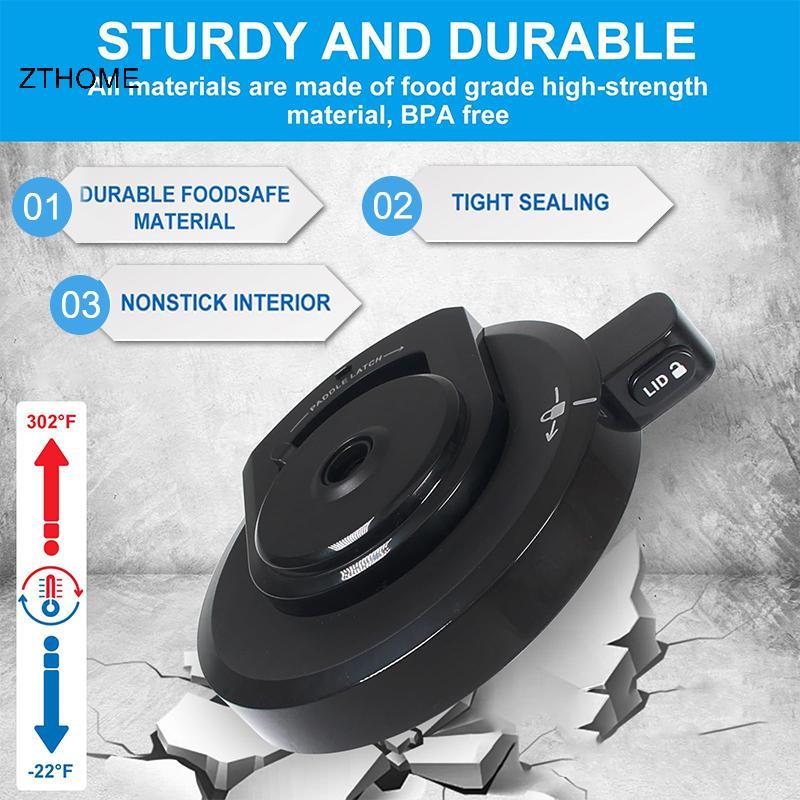 Nắp Bát Ngoài ZTHOME Cho Ninja NC301 Máy Làm Kem, Nắp Thay Thế Ninja Creami Có Thể Tái Sử Dụng HOT