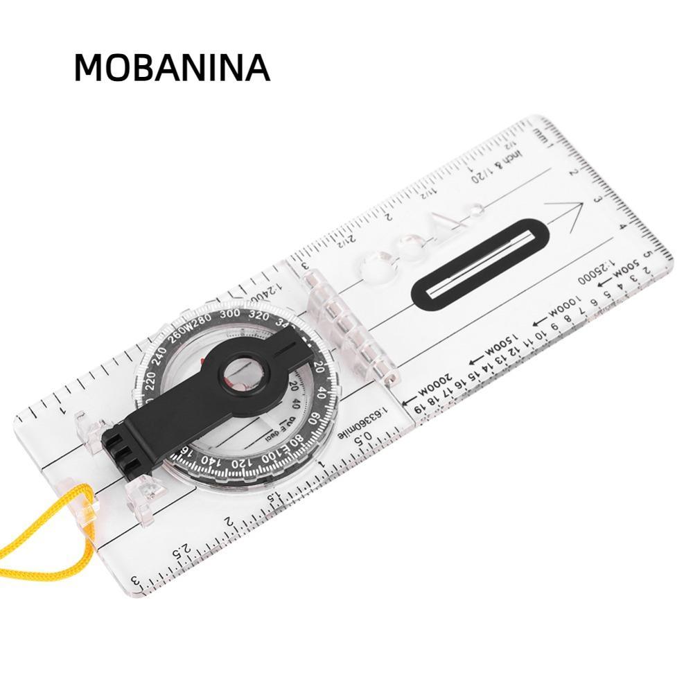 La bàn định hướng MOBANINA, Nhẹ với La bàn lập bản đồ dây đeo cổ, La bàn điều hướng thước trong suốt