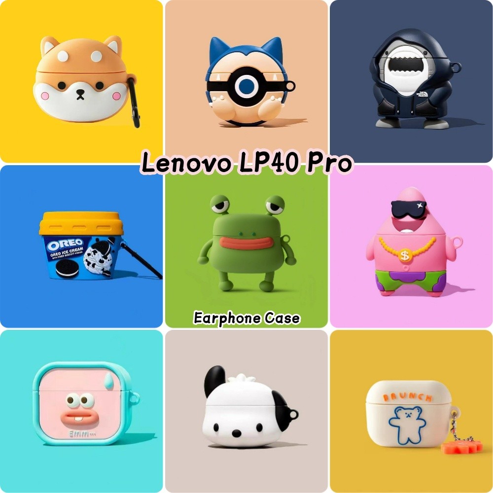 HÀNG CÓ SẴNDành cho Ốp lưng Lenovo LP40 Pro Vỏ silicon mềm Vỏ tai nghe hoạt hình dễ thương NO.2
