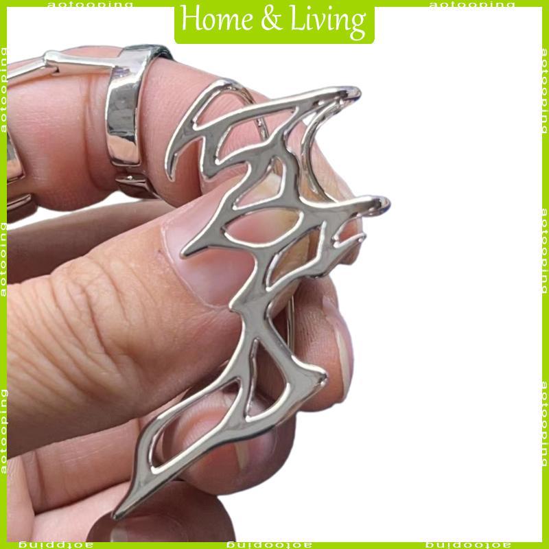 Tai bông tai kim loại bền chất lỏng hình học ngọn lửa dành cho nữ - Set Earings EA