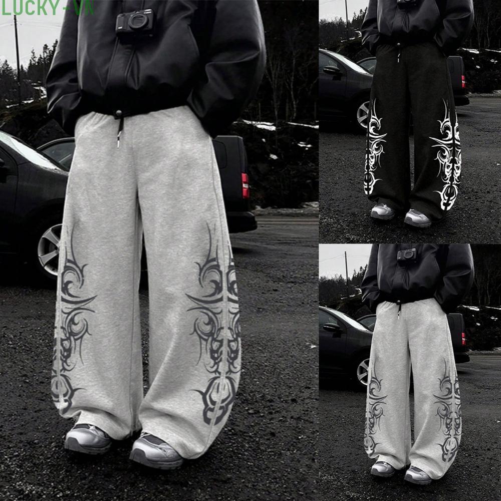 Baggy High Street Trousers Comfortable Fabric Mix Pants For Street Style