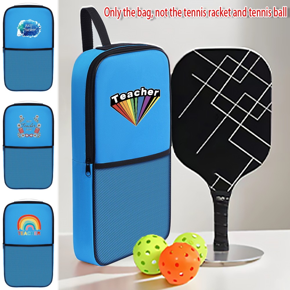 Blue Durable Sports Bag Nylon Pickleball Bag Waterproof Table Tennis Bag Teacher Series