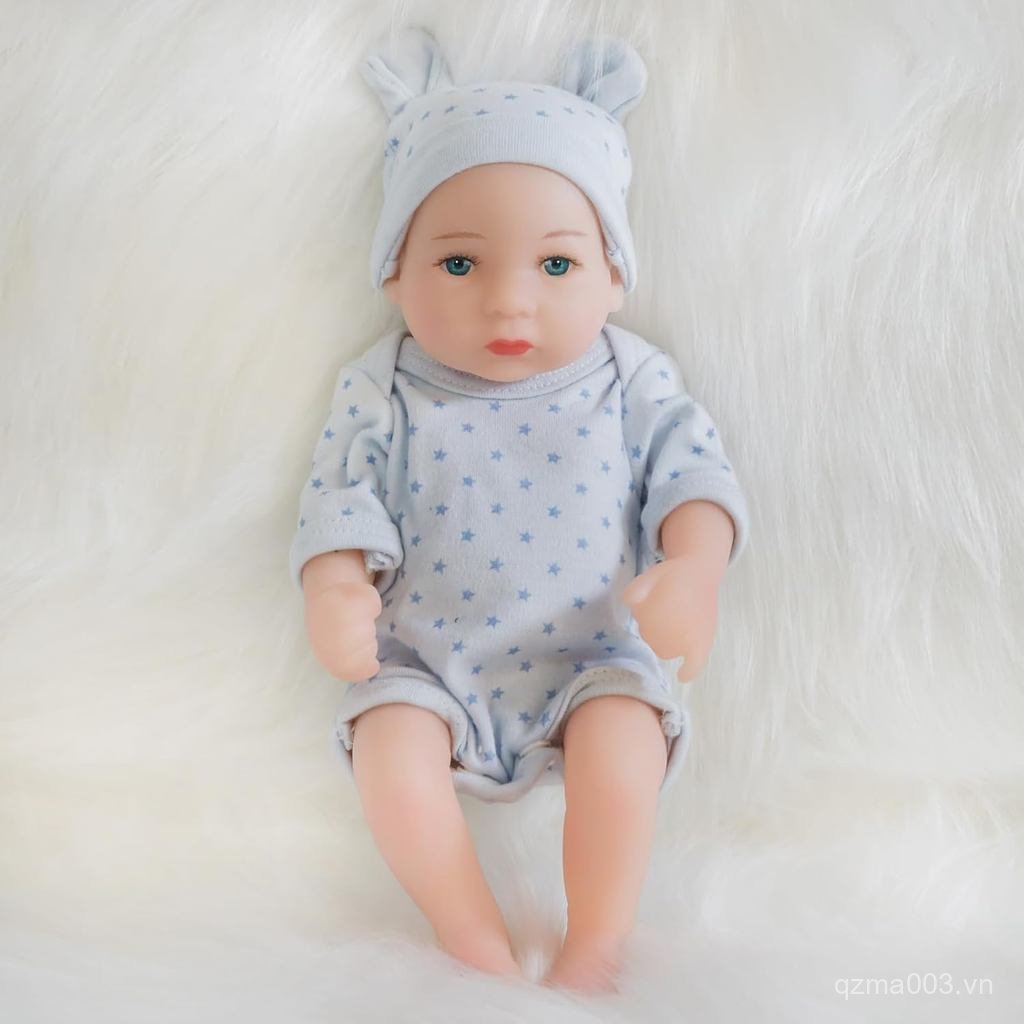 ENA Reborn Baby Doll Realistic Silicone Vinyl Baby Bộ quà tặng búp bê mềm mại có trọng lượng 10 inch