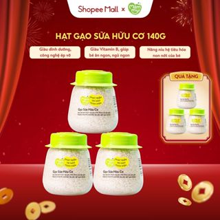 Combo 3 hũ gạo sữa hữu cơ Mămmy nấu cháo cho bé ăn dặm, hũ 140gr