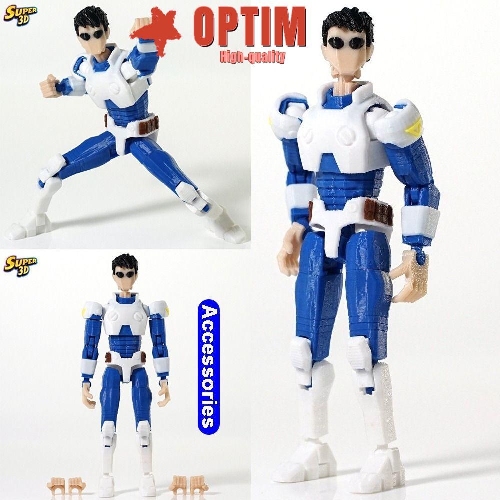 OPTIM In Hình Nhân Vật Hành Động, Flaxan Mark Multi-Jointed Shapeshift Invincible 3.0 Nhân Vật, PETG