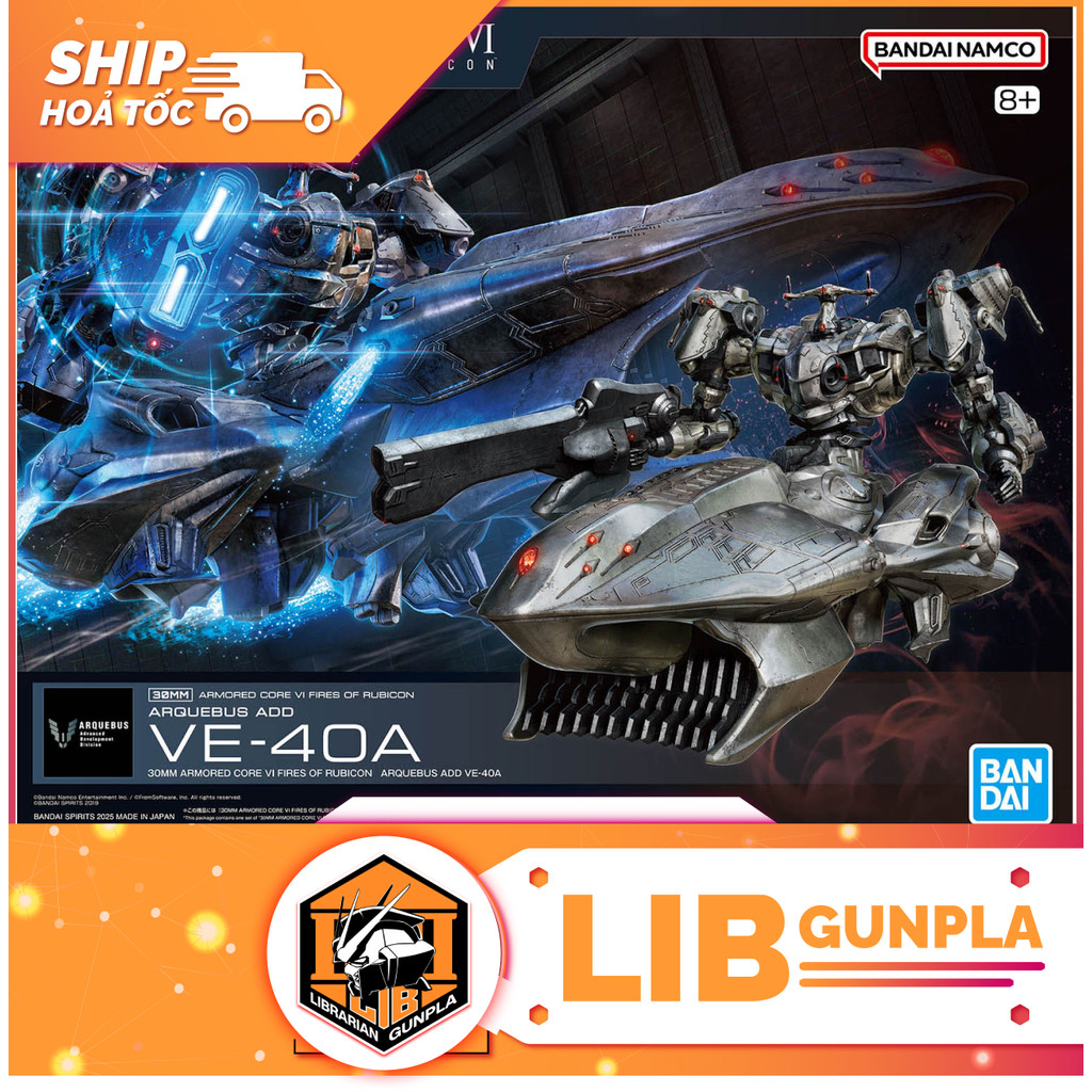 Đồ chơi mô hình lắp ráp Bandai 30MM ARMORED CORE 6 FIRES OF RUBICON - AQUEBUS ADD VE-40A