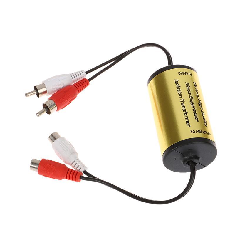 [TEC] 2 × RCA Male 2 × RCA Female Auto Audio Noise Filter Suppressor Ground Loop Lsolator cho ô tô v
