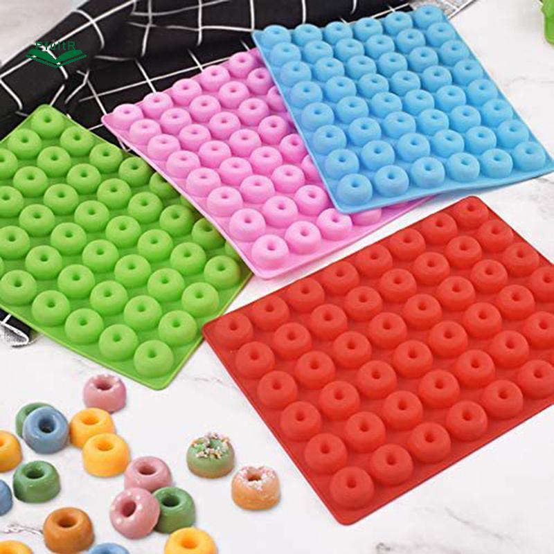 PfultR Donut Pan Khuôn 48 Lỗ Bánh rán Silicon Khuôn Muffin Cho Khay Nướng Khuôn Làm Bánh Donut Bánh 